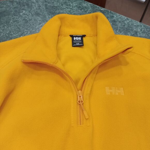 Helly Hansen Mens Yellow Size Large Polartec Fleece Pullover 1/4 Zip New Outdoor - Picture 5 of 12
